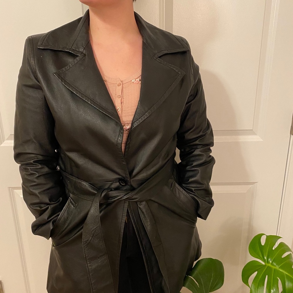 Joshua Ross Leather Trench